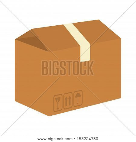 carton box packing isolated icon vector illustration design