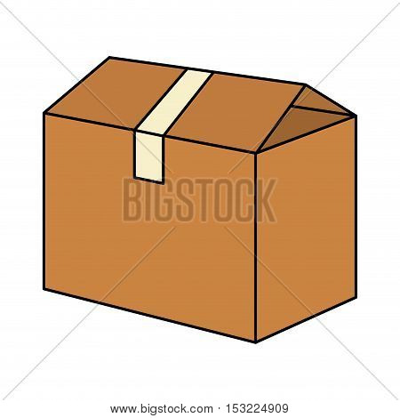 carton box packing isolated icon vector illustration design