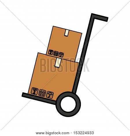 carton box packing isolated icon vector illustration design