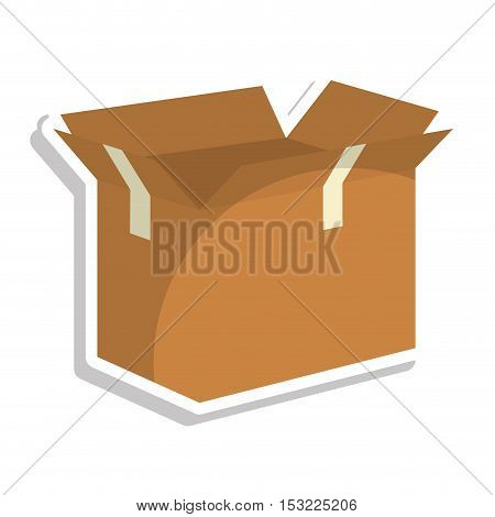 carton box packing isolated icon vector illustration design