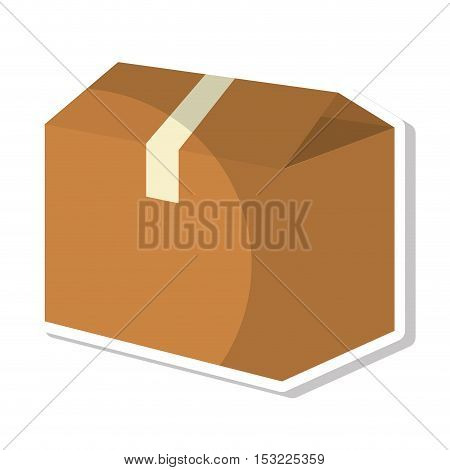 carton box packing isolated icon vector illustration design