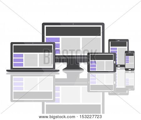 Web Design Template Copy Space Concept