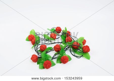 Christmas Lights for decorated on white background