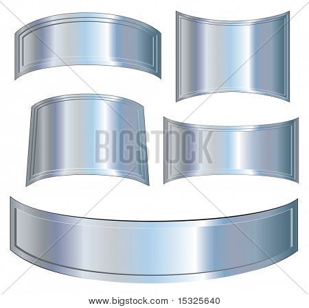 Isolated metallic boards(vector at portfolio)