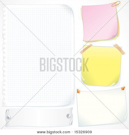 Vector paperit collection-kaikki elementit erotetaan ja ryhmitelty