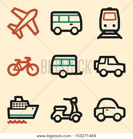 Vacation icon, transport vector web sign.  Trip mobile icon. Iinfographics symbols.