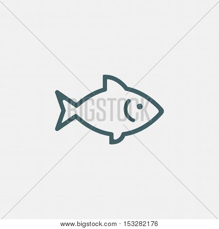 fish vector  icon isolated on white background