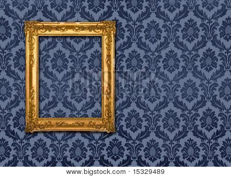Cornice d'oro, carta da parati retrò, si prega di controllare di più
