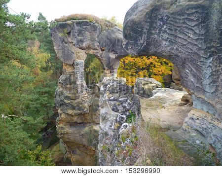 Ruin Of A Rotstejn Castle In Bohemian Paradise