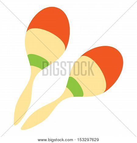 Maracas icon. Flat illustration of maracas vector icon for web