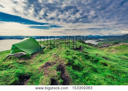 Tent In Old Man Of Storr, Scotland