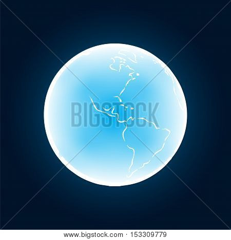 Vector icon planet Earth in space jpg eps10