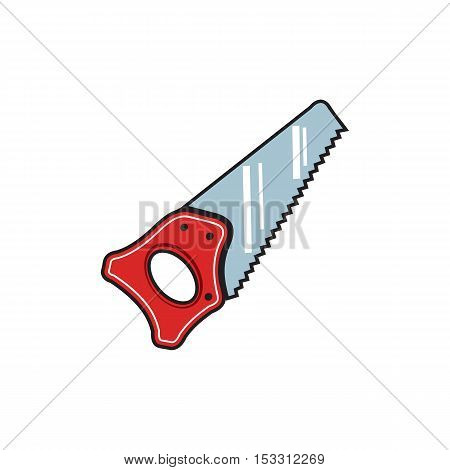 Vector icon Flat style Working tool Saw