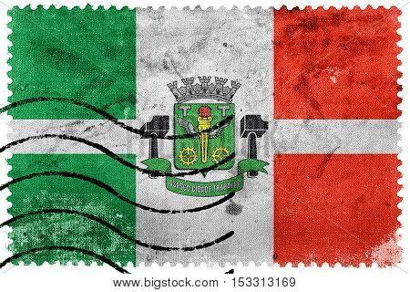 Flag Of Osasco, Brazil, Old Postage Stamp