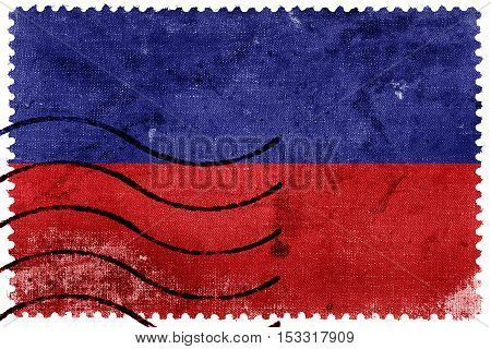 Flag Of Tulcan, Ecuador, Old Postage Stamp