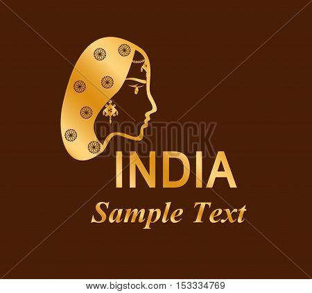 illustration - the logo - dedicated to the Indian girl.
