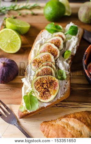 Fresh Baguette With Figs
