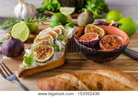 Fresh Baguette With Figs