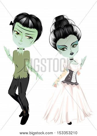 Monster Frankenstein With Bride
