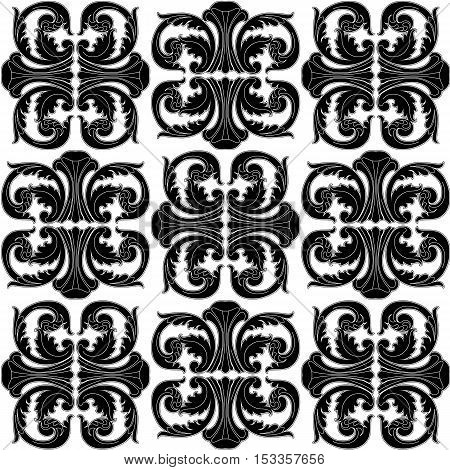 Vintage pattern, baroque pattern, frame pattern, scroll ornament pattern, engraving pattern, border pattern, floral patttern, retro pattern. vector