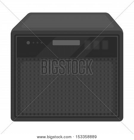 Guitar amplifier icon in monochrome style isolated on white background. Musical instruments symbol vector illustration