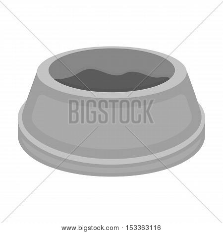 Cat food icon in monochrome style isolated on white background. Cat symbol vector illustration.