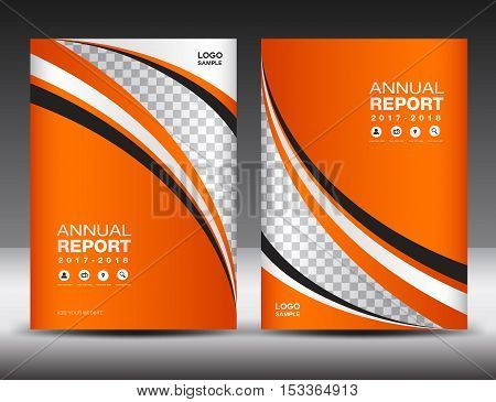 Orange Cover template ,cover annual report, cover design business brochure flyer, magazine cover, book cover template