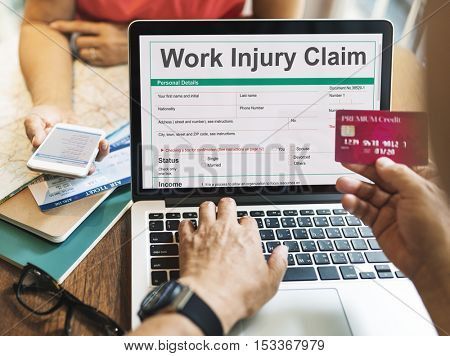 Work Injury Compensation Claim Form Concept