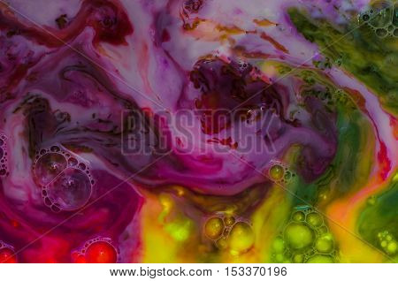 Colorful abstract space images with blended colors