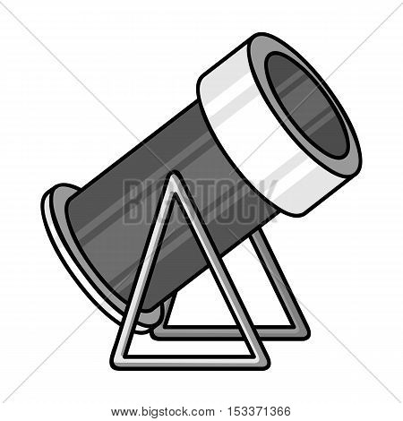 Snow cannon icon in monochrome style isolated on white background. Ski resort symbol stock vector illustration.