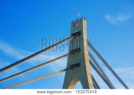 Moscow bridge in sunny day. Kiev. Ukraine