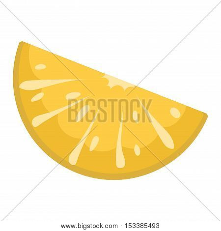 Slice of fresh orange isolated on white background fruit. Orange slice vector citrus food, orange slice juicy organic sweet vitamin. Tasty healthy cut exotic fruit.