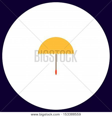 bumbershoot Simple vector button. Illustration symbol. Color flat icon