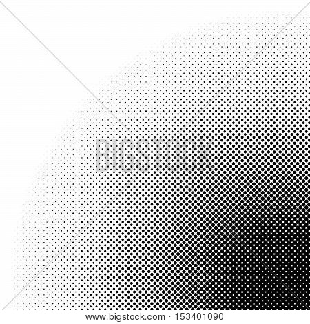 Circle Halftone Pattern / Texture. Monochrome Halftone Dots.