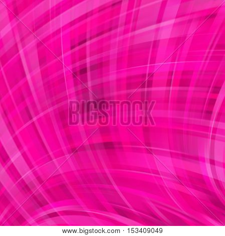 Vector Illustration Of Pink Abstract Background With Blurred Light Curved Lines. Vector Geometric Il