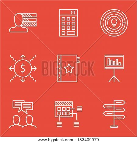 Set Of Project Management Icons On Warranty, Investment And Opportunity Topics. Editable Vector Illu