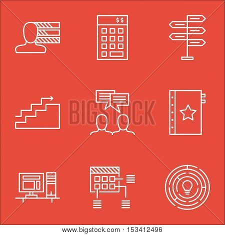 Set Of Project Management Icons On Opportunity, Growth And Personal Skills Topics. Editable Vector I