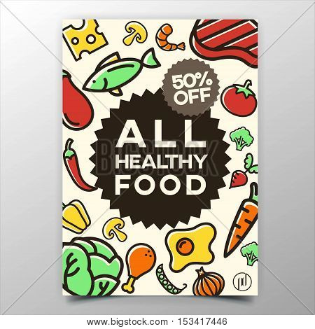 This design for the poster are selling food products