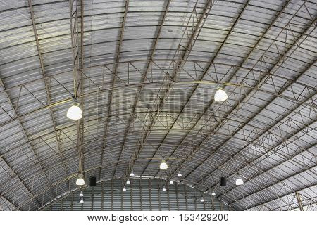 carpark metal roof structure steel industrial building indoor