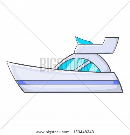 Little powerboat icon. Cartoon illustration of little powerboat vector icon for web
