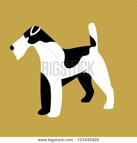 fox terrier vector illustration style Flat profile