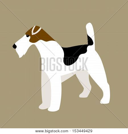 fox terrier vector illustration style Flat profile