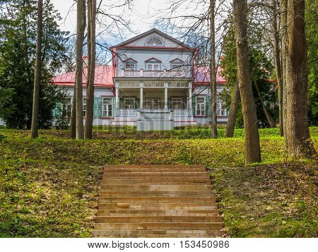 ABRAMTSEVO, RUSSIA - MAY 1, 2016: Memorial manor Abramtsevo artistic and literary museum-reserve. Main Manor House