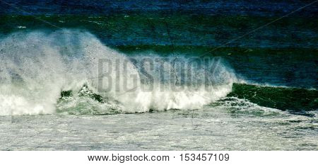 Seascape with Atlantic waves on a windy day...