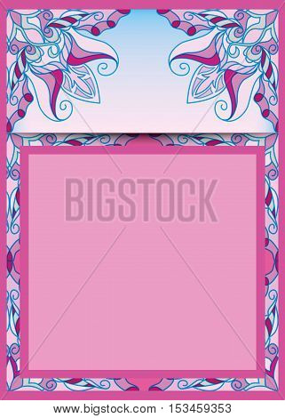 Invitation card for young flyer postcard leaflet wedding invitations brochures template. Molodozheny holiday cards love. The A5 Format. EPC 10