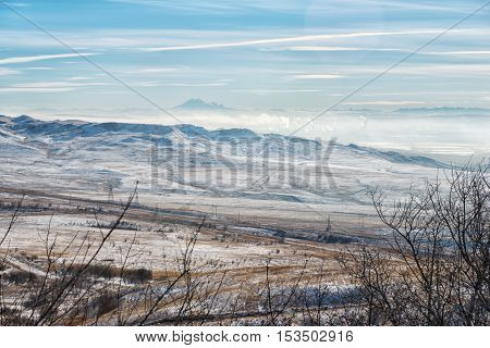 Beautiful valley in Caucasus mountains Strizhament. North Caucasus. Russia