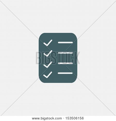 checklist vector icon isolated on white background