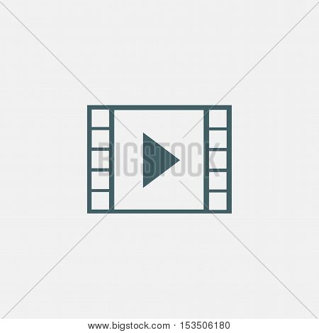 video play vector icon isolated on white background