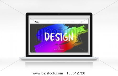 Design rainbow Paint Strokes Concept