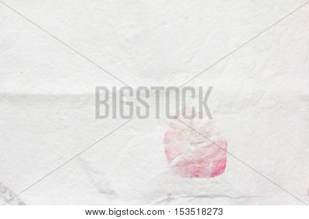 White mulberry paper with pink petal texture background